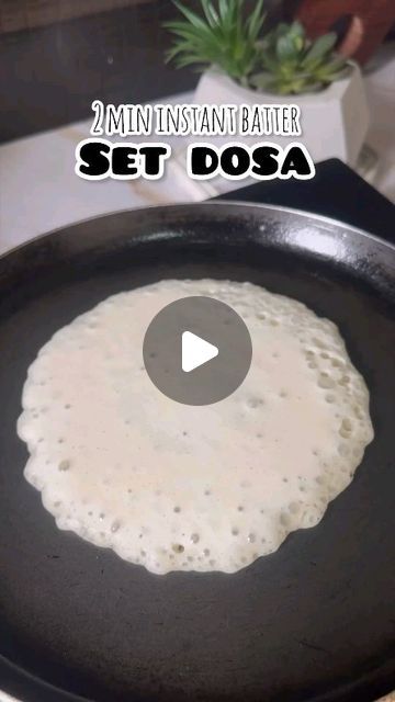 Healthy Rasoi on Instagram: "Instant Set Dosa 👌😋 #reels #recent4recent" Set Dosa Recipe, Instant Dosa Recipe, Coconut Chutney Recipe, Instant Recipe, Veg Starters, Dosa Recipes, Poha Recipe, Dosa Batter, Indian Breads