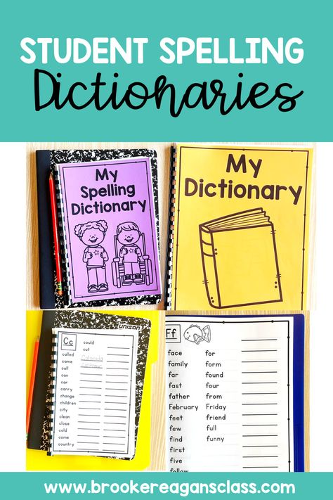 Spelling assistance is an accommodation that is found on many students IEP’s. Personal spelling dictionaries and word walls for students during writing workshop or independent writing time is key. Spelling can be a challenge for many students, especially students with a disability. Providing a concrete spelling tool for them is vital to their writing success. Special Education Assessments, Third Grade Spelling, Iep Goal Tracking, Spelling Dictionary, How To Spell Words, Personal Word Wall, Student Dictionary, Personal Dictionary, Sight Word List