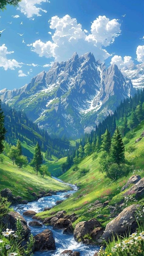 Fantasy World Wallpaper, Samsung Mobile Phone, Mountain Landscape Photography, Anime World, Forest Scenery, Dreamy Landscapes, Samsung Mobile, Beautiful Locations Nature, Landscape Scenery