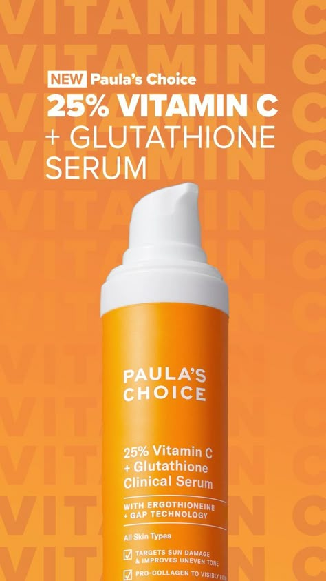 The Future of Vitamin C | 🍊✨NEW! Correct stubborn sun damage & discoloration with clinical-grade vitamin C. | By Paula's Choice | Facebook Vitamin C Sunscreen, Ads For Products, Orange Product Design, Product Creative Ads, Ads Design Advertising Ideas, Product Advertising Design, Paula Choice, Product Post Design, Instagram Poster Design