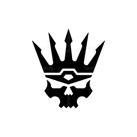 Iconic Skull With Crown Logo. Iconic Skull With Crown Logo  Forsale. This creative logo boasts an unique elegant, modern, minimalist, and simple design. Its versatility allows it to be well-suited for a diverse range of businesses across various industries. Graphic Design Inspiration Illustration, Crown Tattoo Men, King Crown Tattoo, Crown Icon, Skull With Crown, Skull Crown, Crown Symbol, Crown Illustration, Skull Icon