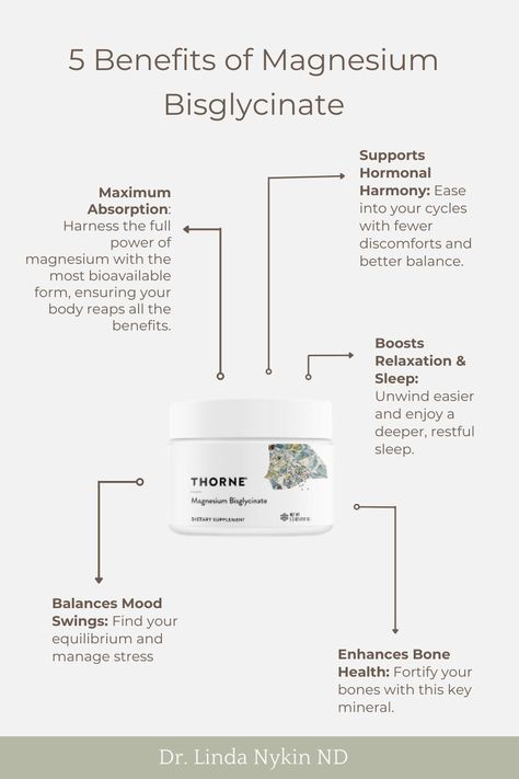 Magnesium Bisglycinate stands out as the most bioavailable form of magnesium, ensuring your body gets the most out of this essential mineral. This powerhouse mineral not only encourages deep, restful sleep but also fortifies bone health, eases period cramps, helps with mood swings, and heart health. Head over to my page where I share my top picks for the highest-quality magnesium supplements that I recommend for my patients. Topical Magnesium Benefits, Benefits Of Magnesium Lotion, Benefits Of Magnesium Chloride, Benefits Of Magnesium Supplements, Magnesium Bisglycinate Benefits, Benefits Of Magnesium, Mitochondrial Health, Magnesium Supplement, Magnesium Bisglycinate