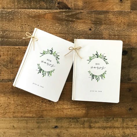 Wedding vow book #weddingplanning #weddinginspiration #weddingvows #ceremony Vow Books Wedding, Vows Book, Romantic Wedding Vows, Vow Booklet, Books Wedding, Wedding Ceremony Script, Waterfall Wedding, Wedding Vow Books, Vow Books