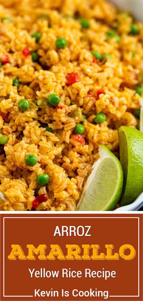 Cuban Yellow Rice Recipe, Arroz Amarillo Recipe, Saffron Rice Recipe, Yellow Rice Recipe, Long Grain White Rice, Yellow Rice Recipes, Mexican Side, Hotdish Recipes, Saffron Recipes