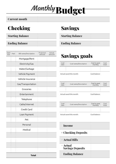 If you have a goal of saving for education, retirement, emergencies or for a trip, this goal-oriented template will definitely be useful for you. The perfect way to save money is to create a spending plan or a budget. And the first step is to identify what you are spending money on.  #bills #budgetspreadsheet #printablebudgetplanner #plannerprintables #freeprintable Goals Printable Free, Goal Template, Finance Journal, Bills Budget, Spending Plan, Goals Printable, Goal Oriented, Budget Goals, Printable Budget