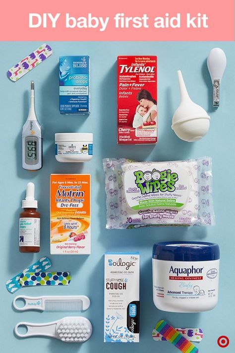 Baby First Aid Kit, Baby Medicine, First Aid Kits, Baby Checklist, Diy Bebe, Baby Necessities, Baby Prep, Shower Bebe, Baby Must Haves