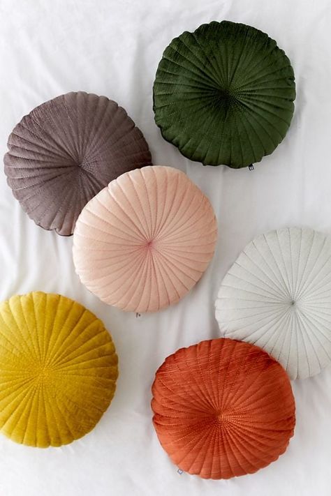 Shelly Round Velvet Pillow Mustard Bedding, Round Pillows, Daybed Cushion, Fall Bedding, Bantal Sofa, Velvet Pillow, Velvet Throw, Beds For Sale, Pillow Top