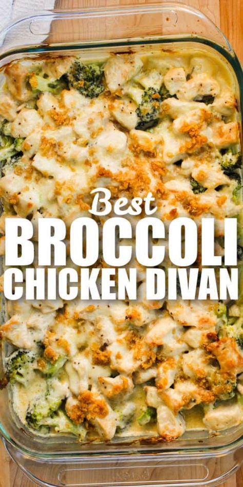 Broccoli Chicken Divan, Chicken Broccoli Divan, Chicken Breast Casserole Recipes, Hobo Dinner, Chicken Breast Casserole, Chicken Divan Recipe, Broccoli And Chicken, Best Broccoli, Chicken Divan