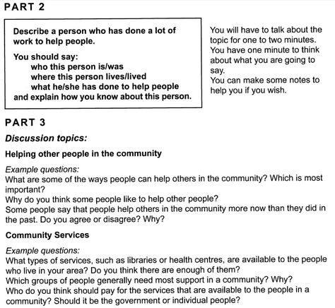 Speaking Part 2 & 3 propmts taken from IELTS book 9 Ielts Speaking Part 2 And 3, Communicative Language Teaching, Ielts Preparation, Ielts Speaking, Ielts Writing, High School Ela, Teaching High School, Learn English Vocabulary, Language Teaching