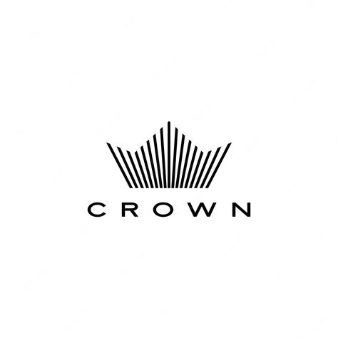 Logo Crown Design, Crown Logo Design Ideas, Geometric Logo Inspiration, Crown Logo Design, Modern Crown, Crown Icon, Logo Luxe, Queen Logo, Logo Design Inspiration Vintage