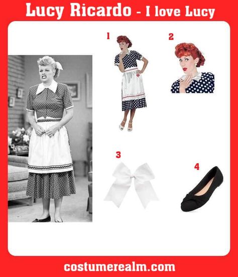 How To Dress Like I Love Lucy Costume Guide For Halloween & Cosplay Lucy Ball Costume, I Love Lucy Costumes Diy, Lucy And Ricky Costume Couple, I Love Lucy Baby Costume, I Love Lucy Costumes, Lucille Ball Costume, Pumpkin Poop, I Love Lucy Costume, I Love Lucy In Color