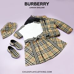 Kid Swag, Fashion Design For Kids, Burberry Outfit, Puff Dress, Baby Fits, Burberry Kids, Kids Fashion Clothes, Designer Kids Clothes