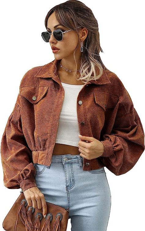 Versatile Fall Outfits, Corduroy Jacket Womens, Corduroy Coat, Womens Jackets Casual, Amazon Essentials, Turndown Collar, Fleece Vest, Cozy Outfit, Grunge Style