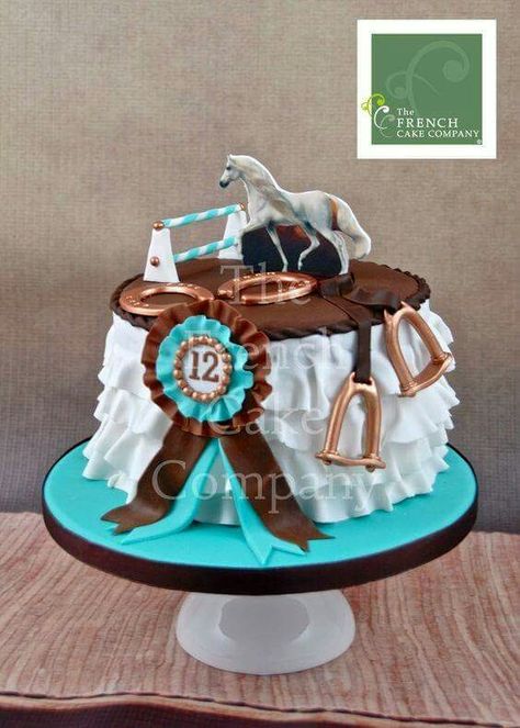 Sports Birthday Cakes, Tårta Design, Horse Halloween, Horse Birthday Cake, Cowgirl Cakes, 13 Birthday Cake, 13 Birthday, French Cake, Horse Birthday Parties