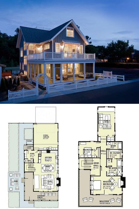 2 Story Beach House Floor Plans, Two Story Beach House Plans, Vacation Home Floor Plans, 3 Story Beach House Plans, Beach Cottage Floor Plans, 4 Bedroom Beach House Plans, Beach House Blueprints, Beach House View, Beach House Floor Plan