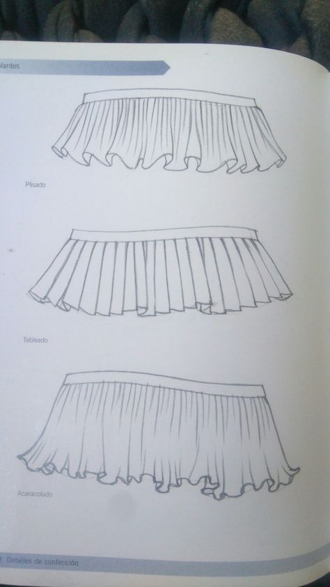 Different Types Of Pleats Illustration, Gathered Skirt Illustration, Dress Vector Illustration, Gathers Drawing, How To Draw Pleats, Pleats Sketch, Pleated Skirt Flat Sketch, Pleated Skirt Illustration, Pleated Skirt Sketch