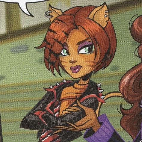 toralei in one of the monster high comics, art by kellee riley ! :) Toralei Monster High Icon, Monster High Comic, Toralei Monster High, Mh Characters, Toralei Stripe, Monster High School, Arte Monster High, Monster High Pictures, Moster High