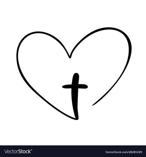 Cross White Background, Christian Logo Ideas, Heart And Cross, Cross With Heart, Heart With Cross Tattoo, Cross Icon, Logo Heart, Christian Logo, 27 Tattoo