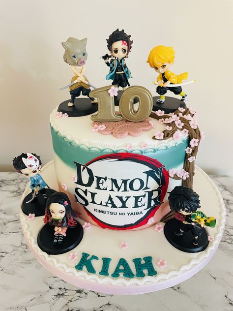 Birthday Cake Kids, 9th Birthday, Kids Cake, Cake Art, Themed Cakes, Birthday Cakes, Kids Birthday Party, Party Planning, Demon Slayer