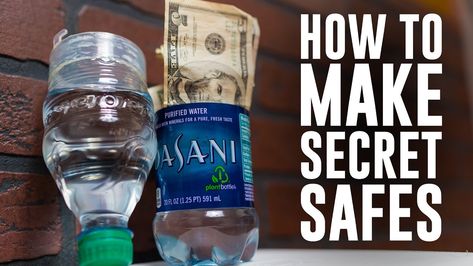 Here's a fun and brilliant video on how to make your own secret safes to hide your valuables, using only items found at home. Secret Hiding Spots Bedrooms, Ways To Hide Money, Secret Stash Containers, Diy Hiding Places, Stash Spots, Secret Hiding Spots, Stash Containers, Diversion Safe, Secret Hiding Places