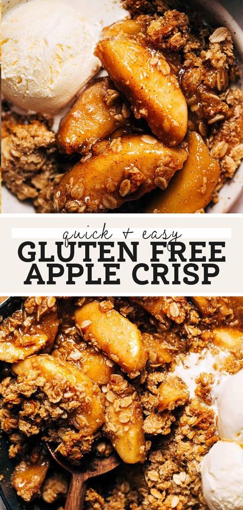 Skillet Apple Crisp, The Best Apple Crisp, Gluten Free Apple Crumble, Gluten Free Crisps, Best Apple Crisp Recipe, Oat Crumble Topping, Vegan Apple Crisp, Butternut Bakery, Gluten Free Apple Crisp