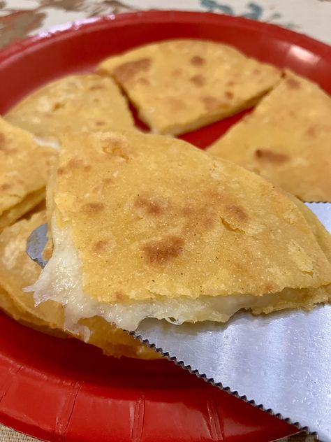 Quesadilla with Corn Tortilla - It's Everything Delicious Corn Tortilla Quesadilla, Tortilla Quesadilla, Corn Quesadilla, Queso Quesadilla, Chihuahua Cheese, Corn Tortilla, Cheese Quesadilla, Quesadilla Recipes, Monterey Jack