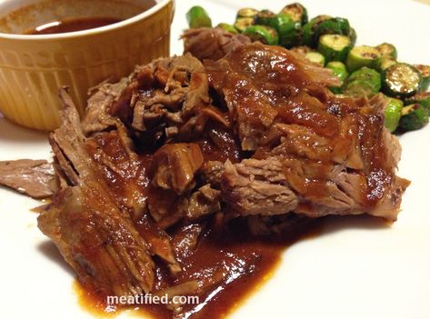 Beef Brisket Au Jus - meatified Pork Shanks Recipe, Pork Shanks, Braised Beef Brisket, Pork Shank, Au Jus Recipe, Paleo Main Dishes, Paleo Crockpot, Paleo Beef, Primal Recipes