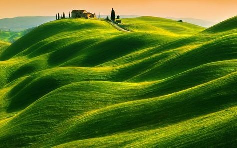 "Spring..." by kbrowko! Tuscany Landscape, Italy Landscape, Green Hills, Foto Art, Green Landscape, Beautiful Picture, Tuscany Italy, Rolling Hills, Landscape Photos