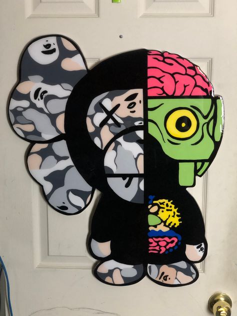 Unmissable! Check out this Kaws dissected , running chum, hype beast art decor, bape, wood cut out skull, Logo Artwork Poster, Wall ,Fashion Streetwear Supreme Urban only at $300.00. #painting #kaws #WoodCutoutArt #supreme #cartoon #decor #kaw #RunningChum #anime #FashionStreetwear Hypebeast Drawing, Anime Head Shapes, Painting Kaws, Kaws Dissected, Supreme Cartoon, Hype Beast Art, Beast Art, Hype Beast, Cut Out Art