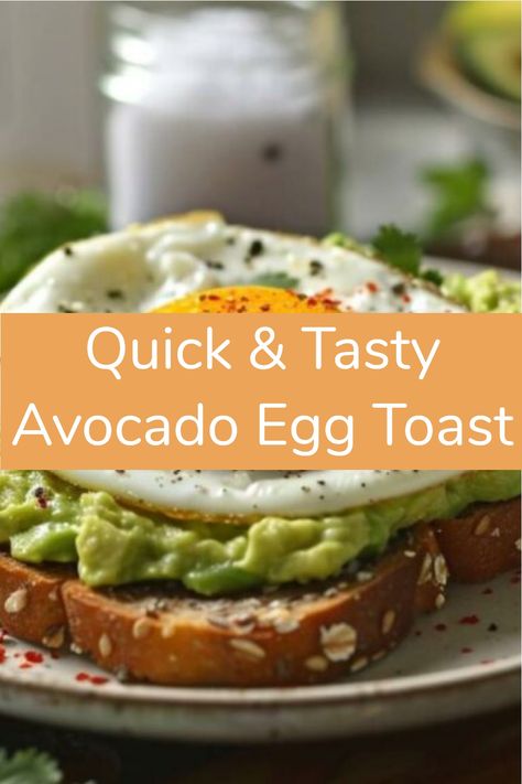 Quick & Delicious Avocado Toast with Egg Recipe for Busy Mornings Avocado Toast With Egg And Cheese, Avacodo Toast Recipes With Egg, Quick Nutritious Breakfast, Avocado Scrambled Eggs, Egg Avocado Toast, Avocado Toast With Egg, Toast With Egg, Simple Avocado Toast, Avocado Toast Egg