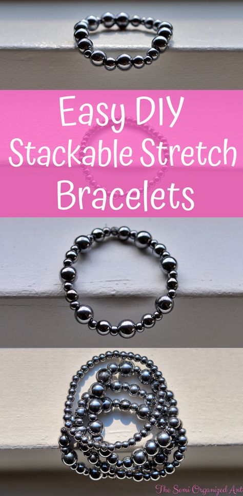 Stretch Bracelets Diy, Diy Bead Jewelry, Stretch Beaded Bracelets Diy, Making Bracelets With Beads, Bracelets Easy, Stretchy Beaded Bracelet, Diy Beaded Bracelets, Embroidery Bracelets, Jewelry Box Diy