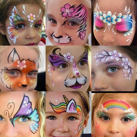 Face Painting Choice Board, Face Painting Set Up, Quick Face Painting, Face Paint Set, Animal Face Paintings, Frames Diy Crafts, School Spirit Week, Face Paint Kit, Face Painting Easy