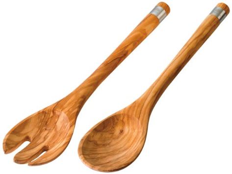 Berard Acero Salad Server Set *** You can get additional details at the image link.-It is an affiliate link to Amazon. #KitchenUtensils Restore Wood, Classic Salad, Salad Serving Set, Serving Fork, Serving Utensils, Salad Servers, Serving Set, Serving Spoons, Utensil Set