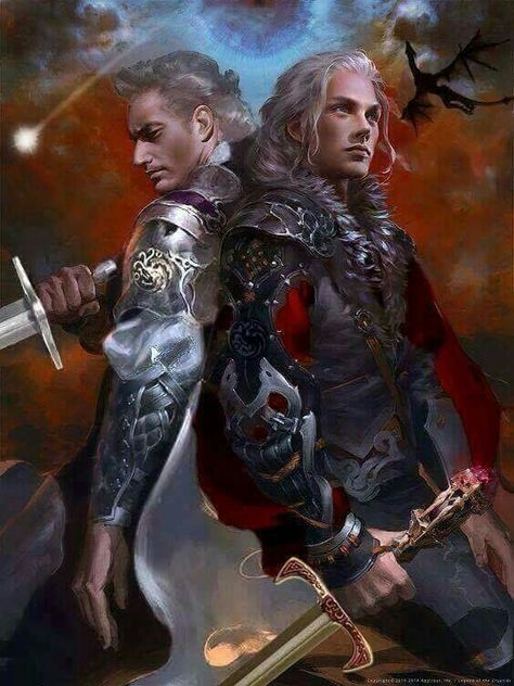 Rhaegar targaryen and arthur dayne Allyria Dayne, Edric Dayne, Ser Arthur Dayne, Arthur Dayne, Targaryen Dynasty, Ashara Dayne, Rhaegar Targaryen, Game Of Thrones Artwork, Fire And Blood