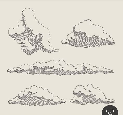 Architecture Visualization Photoshop, Line Drawing Ideas, Comic Cloud, Sketch Cloud, Cloud Illustration, Architecture Drawing Art, Cloud Drawing, Art Line, Building Art