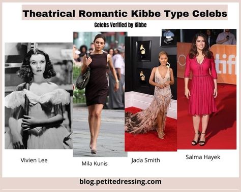 Kibbe Theatrical Romantic Body Type: the Complete Guide Theatrical Romantic Body Type, Kibbe Theatrical Romantic, Theatrical Romantic Kibbe, Gamine Essence, Romantic Body Type, Body Type Clothes, Dramatic Essence, Theatrical Romantic Style, Kibbe Body Types