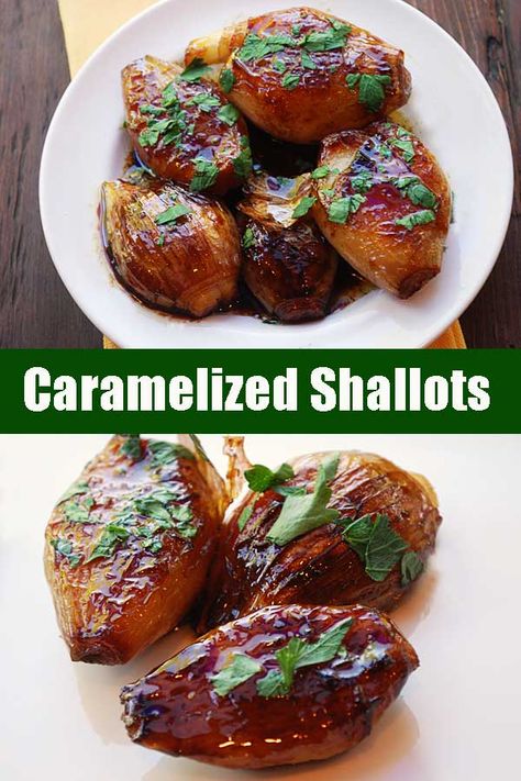 Roasted Shallots Recipe, Recipe With Shallots, Shallots Recipe Dinners, Shallot Recipes Healthy, Recipe Using Shallots, Chef Knowledge, Shallots Recipe, Shallot Recipes, Roasted Shallots