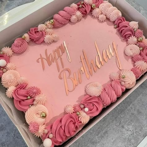 Pink Sheet Cake, Square Birthday Cake, Square Cake Design, Stylish Cake, Mexican Fruit, Pastel Rectangular, Slab Cake, Birthday Pool Party, Fruit Table