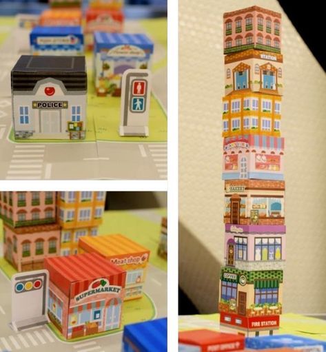 3d Paper City Templates, Build A City Printable Free, City Crafts For Kids, Paper City Printable, Paper Models House, 3d Templates, Free Paper Models, Steam Projects, Mini City