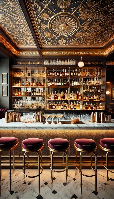 17+ Speakeasy Decor Ideas to Transform Your Space into a Secret Getaway 🍸🕵️‍♂️ Speakeasy Style Kitchen, Speakeasy Style Home Bar, Speakeasy Ceiling Ideas, Speakeasy Lighting Ideas, Speakeasy Dining Room, Speakeasy Bar Ideas, Cocktail Lounge Design, Speak Easy Room At Home, Bar Interior Design Vintage