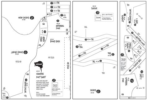 Available as a free downloadable PDF Pattern. The holistic working method I stumbled upon – a zero waste method in which one shape of the garment informs the next – led me to feel like the shirt designed itself making me an host to an old and otherworldy form of creation. This feeling and the outcome itself – the drama, achronicity and gothic semiotic tone of the pointed shapes and draping – evoked in me a sense of being visited by a vampire. Zero Waste Clothes Pattern, Poet Shirt Pattern Free, Zero Waste Sewing Patterns Free, Free Zero Waste Sewing Patterns, Zero Waste Sewing Patterns, Cosplay Patterns, Waste Fashion, Waste Clothing, Poet Shirt