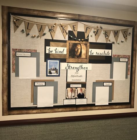 Announcement Board Ideas, Bulletin Board Design Aesthetic, Announcement Bulletin Board Ideas, Bulletin Board Decoration Ideas School, Bulletin Board Ideas Aesthetic, Bulletin Board Aesthetic, Relief Society Bulletin Board Ideas, Aesthetic Bulletin Board Ideas, Bulletin Board Ideas For Church