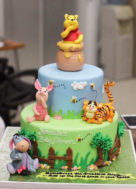 Design The Best Kids Birthday Cakes NJ / NYC For Your Party Winnie Pooh And Friends, Disney Themed Cakes, Pooh Winnie, Winnie The Pooh Cake, Winnie The Pooh Themes, Pooh Birthday, Friends Cake, Pooh And Friends, Winnie The Pooh Birthday