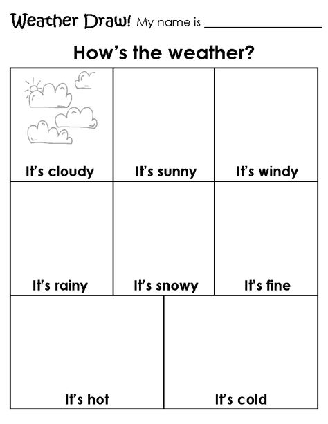 Pin on Weather  Pinterest Print first worksheet Draw grade weather Weather 1st Grade, How Is The Weather, Weather Worksheets For Kindergarten, Weather Worksheets For Kids, Weather Drawing, Weather Kindergarten, Weather Activities Preschool, Ingles Kids, Weather Lessons