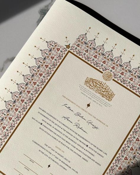 Islamic Certificate, Nikkah Certificate Template, Islamic Marriage Certificate, Nikah Certificate, Nikkah Nama, Nikkah Ceremony, Nikkah Certificate, Islamic Marriage, Muslim Marriage