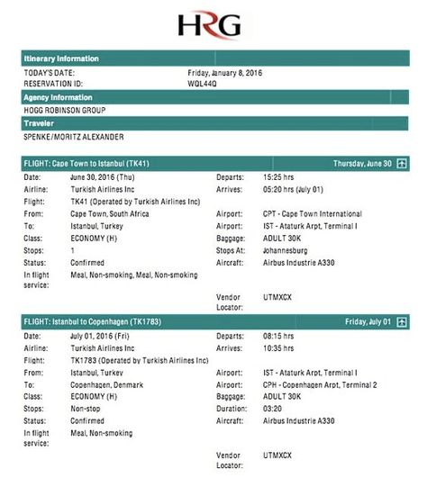 Ticket Sample, Flight Itinerary, Prescription Pad, Book Flight, Flight Reservation, Visa Application, Turkish Airlines, How To Book, Itinerary Template