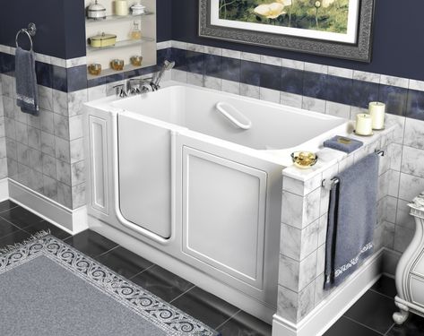 Aging in Place: Facts to Consider about Walk-in Tubs - Medford Design-Build Bathtub For Elderly, Bath Tub Tile, Walk In Tub Shower, Curbless Showers, Walk In Tub, Bathtub Shower Combo, Ada Bathroom, Walk In Bathtub, Walk In Bath