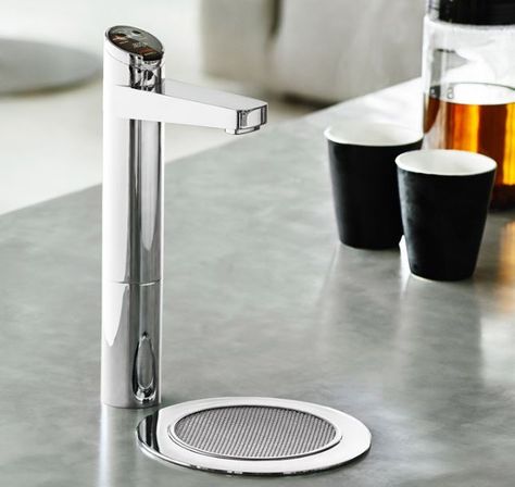 Coffee Bar Water Faucet, Website Styles, Drinking Station, Drinking Water Faucet, Peninsula Kitchen, Coffee Station Kitchen, Tap Water Filter, Interior Design Images, Small Sink