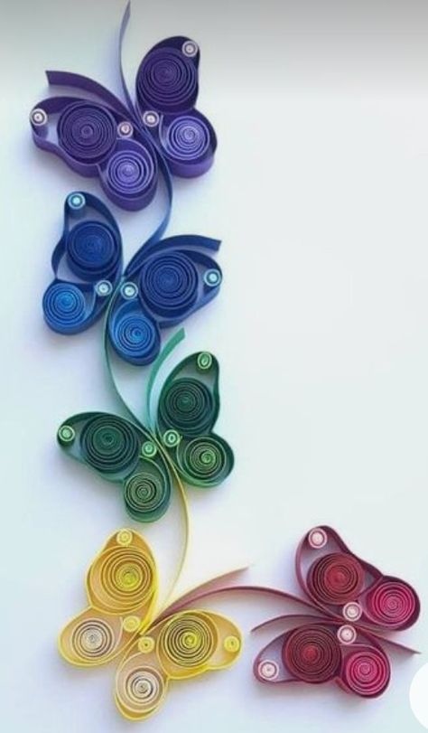 Free Quilling Patterns Printables Design, Butterfly Paper Quilling, Free Quilling Patterns Templates, Free Quilling Patterns Printables Templates, Quilled Butterflies, Free Quilling Patterns, Quilling Butterfly, Quilling For Beginners, Diy Quilling Crafts