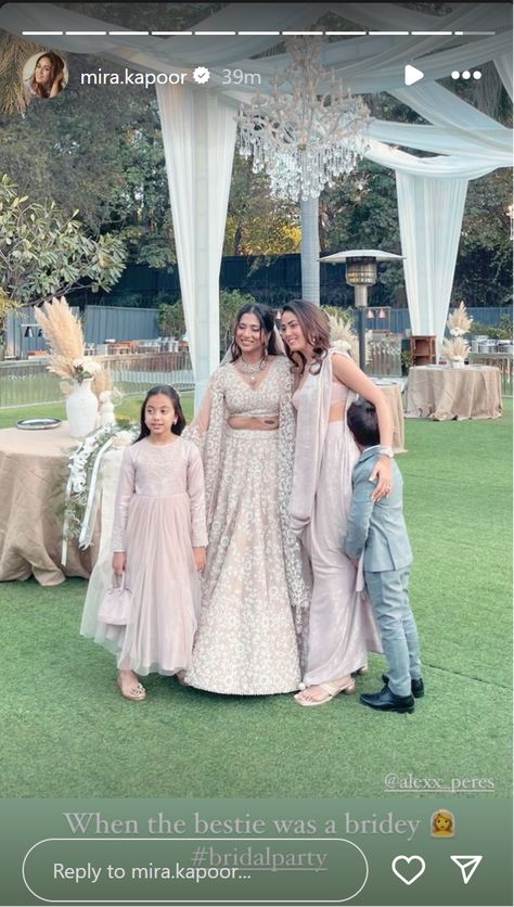 Misha turns into beautiful flower girl at Mira Rajput's best friend's wedding | Bollywood Check more at https://supatainment.com.ng/misha-turns-into-beautiful-flower-girl-at-mira-rajputs-best-friends-wedding-bollywood/ Wedding Bollywood, Mira Rajput, Best Friend Wedding, Friends Wedding, Friend Wedding, Beautiful Flower, Bridal Party, Beautiful Flowers, Flower Girl